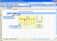 Pop-up Excel Calendar screenshot